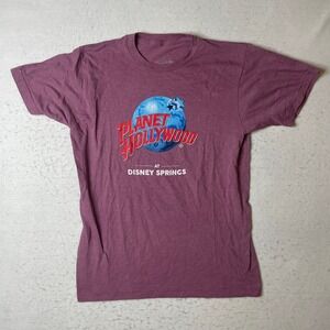 Planet Hollywood Disney Springs Graphic T Shirt Purple Mens Medium